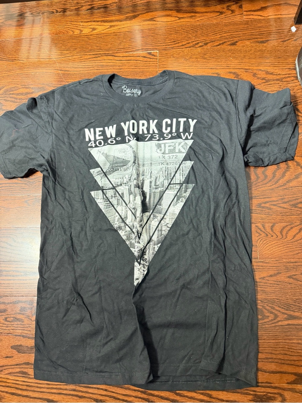 Vintage ‘90s Men’s New York NYC Black & White Graphic T-Shirt Bowery XL